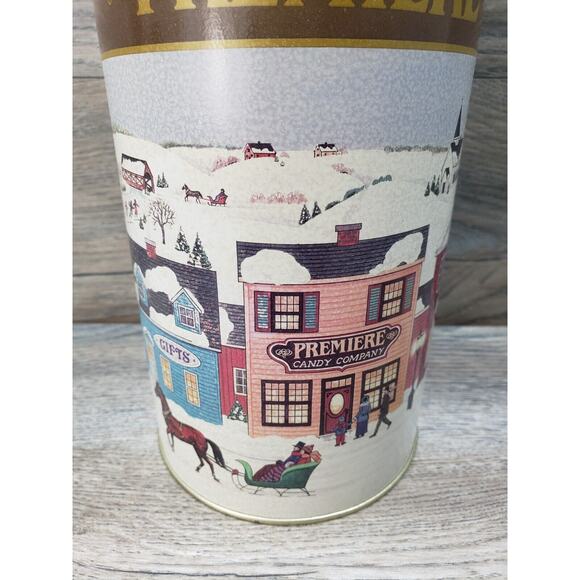 Premier Candy Company Milk Chocolate Cordial Cherries Winter Tin Empty - Picture 2 of 9